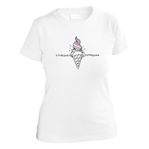 Veselé biele tričko s krátkymi rukávmi pre dievčatá s obrázkom ružovej zmrzliny a nápisom vytočená zmrzlina